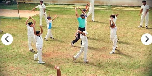 Cricket match in progress